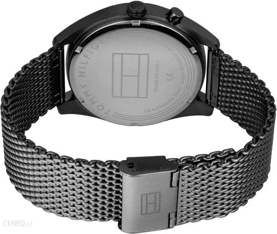 Shop Authentic Tommy Hilfiger Deacon Multifunction Black Dial Black Mesh Bracelet Watch for Men - 1791546 - Luxxuri
