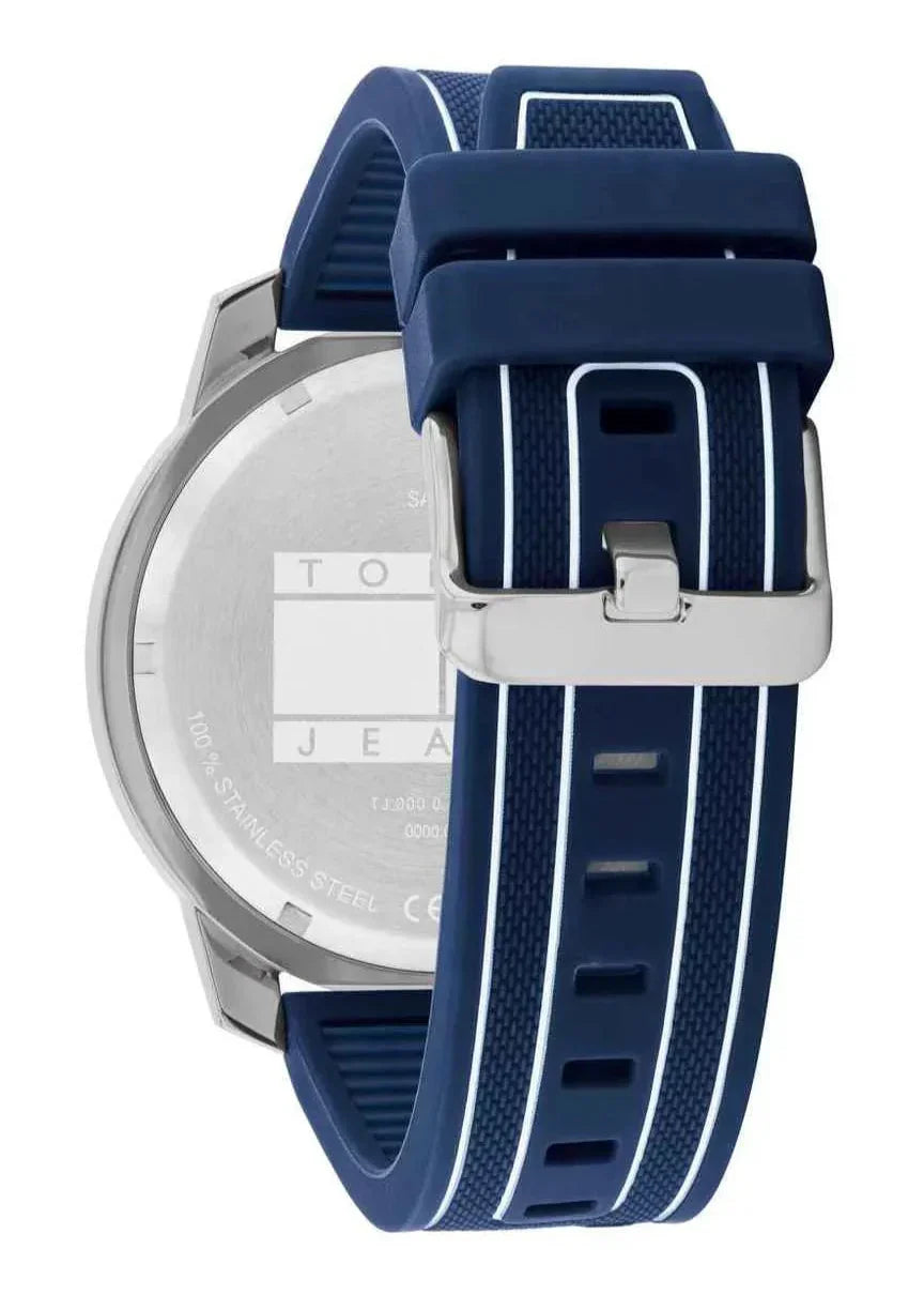 Shop Authentic Tommy Hilfiger Wynwood Chronograph Blue Dial Blue Silicon Strap Watch For Men - 1710582 - Luxxuri