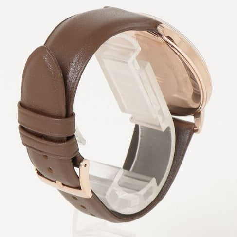 Shop Authentic Emporio Armani Minimalist Quartz White Dial Brown Leather Strap Watch For Men - AR11572 - Luxxuri