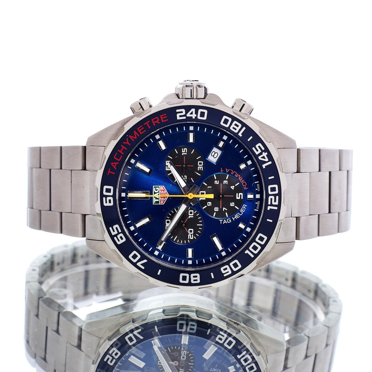 Shop Authentic Tag Heuer Formula 1 Red Bull Racing Chronograph Blue Dial Silver Steel Strap Watch for Men - CAZ101AK.BA0842 - Luxxuri