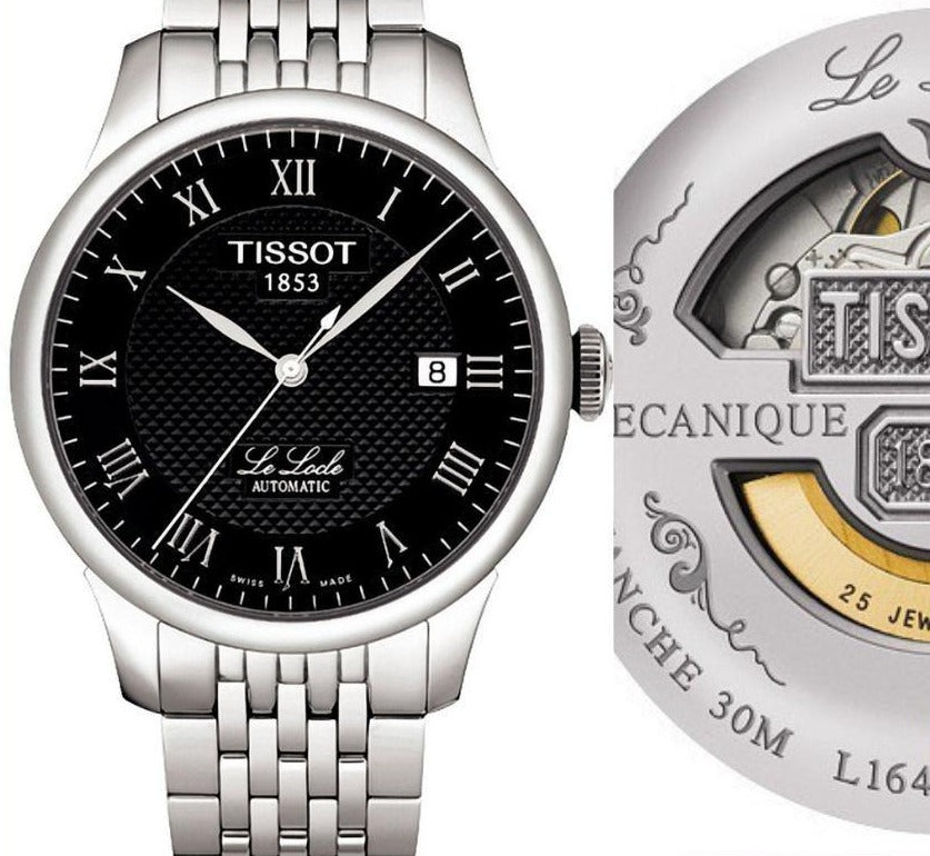Shop Authentic Tissot T Classic Le Locle Powermatic 80 Black Dial Silver Steel Strap Watch For Women - T41.1.483.53 - Luxxuri