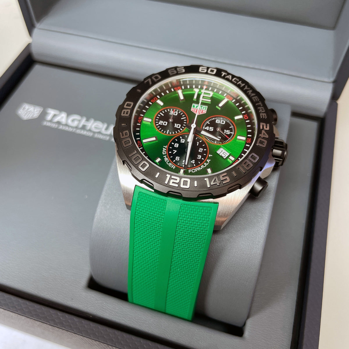 Shop Authentic Tag Heuer Formula 1 Green Dial Watch for Men - CAZ101AP.FT8056 - Luxxuri