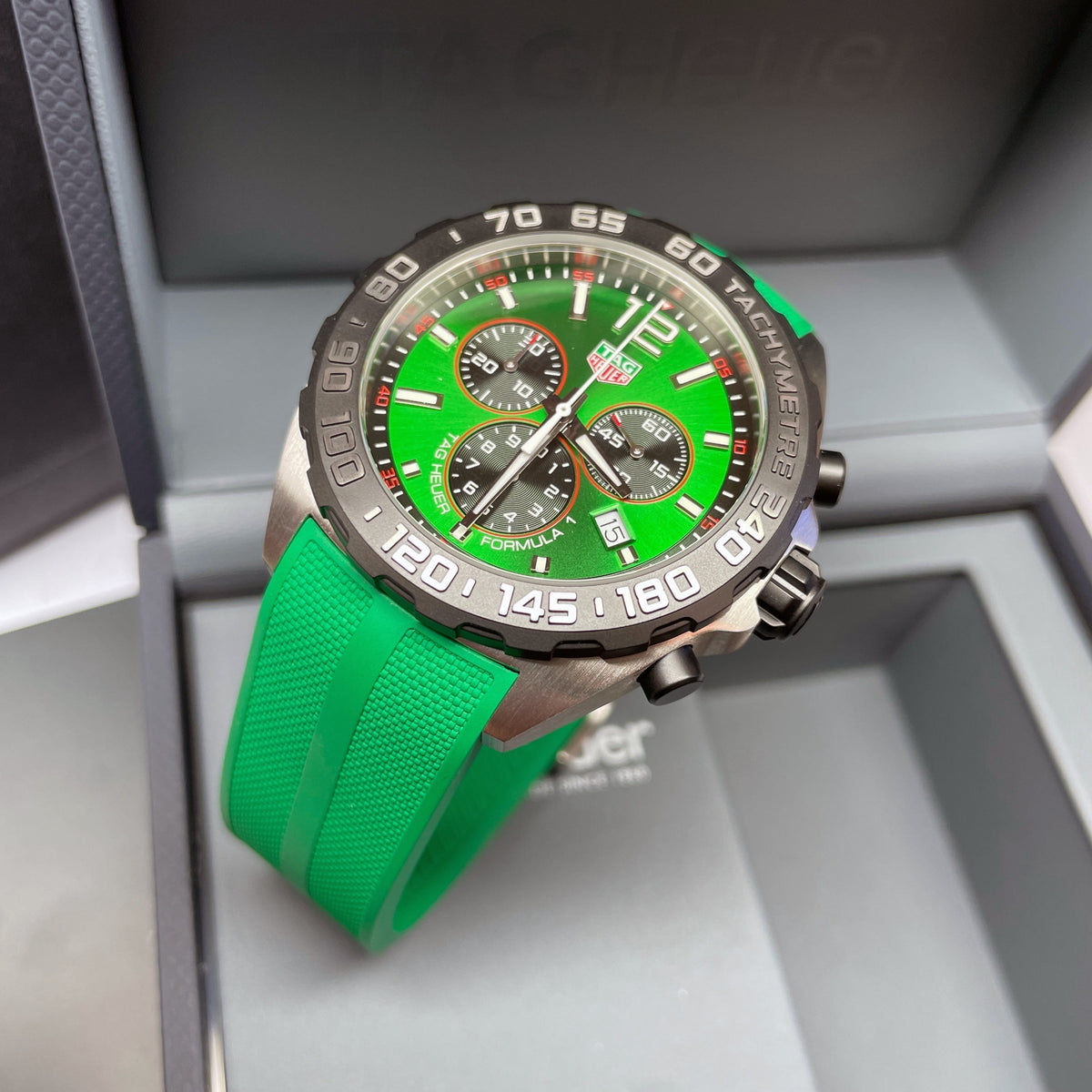 Shop Authentic Tag Heuer Formula 1 Green Dial Watch for Men - CAZ101AP.FT8056 - Luxxuri