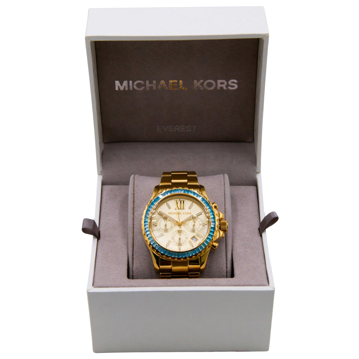 Shop Authentic Michael Kors Everest Chronograph Gold Dial Gold Steel Strap Watch For Women - MK7210 - Luxxuri