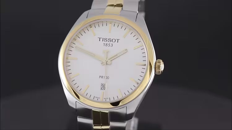 Shop Authentic Tissot T Classic PR 100 White Dial Two Tone Steel Strap Watch for Men - T101.410.22.031.00 - Luxxuri