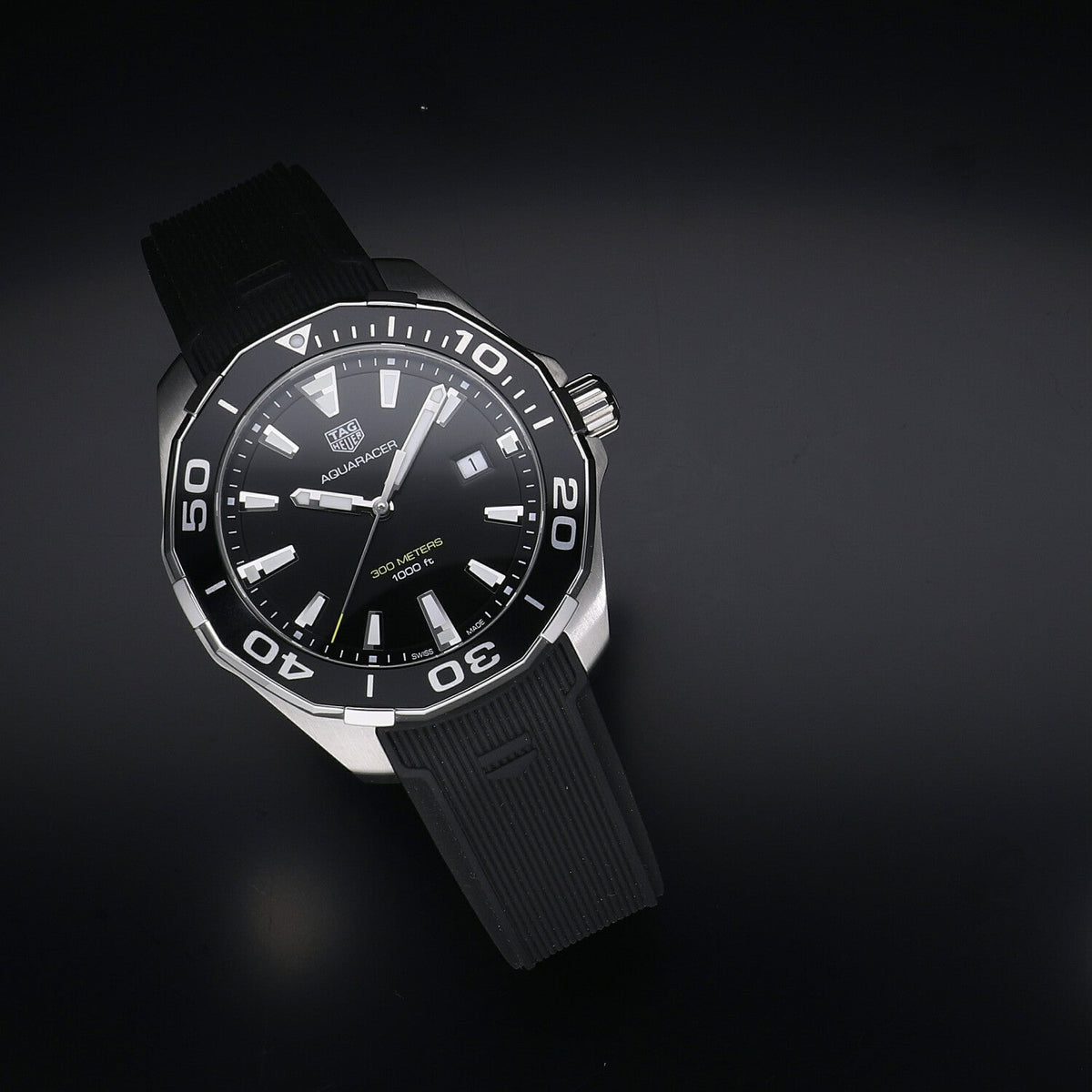 Shop Authentic Tag Heuer Aquaracer Black Dial Watch for Men - WAY101A.FT6141 - Luxxuri