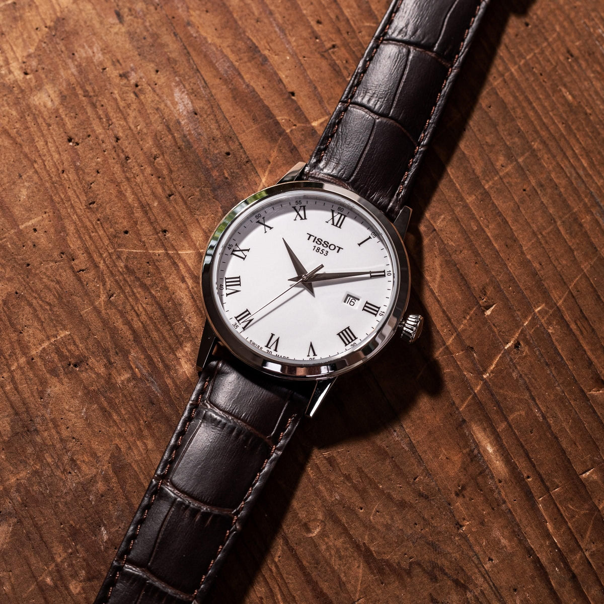 Shop Authentic Tissot T Classic Carson White Dial Black Leather Strap Watch for Men - T085.410.16.013.00 - Luxxuri