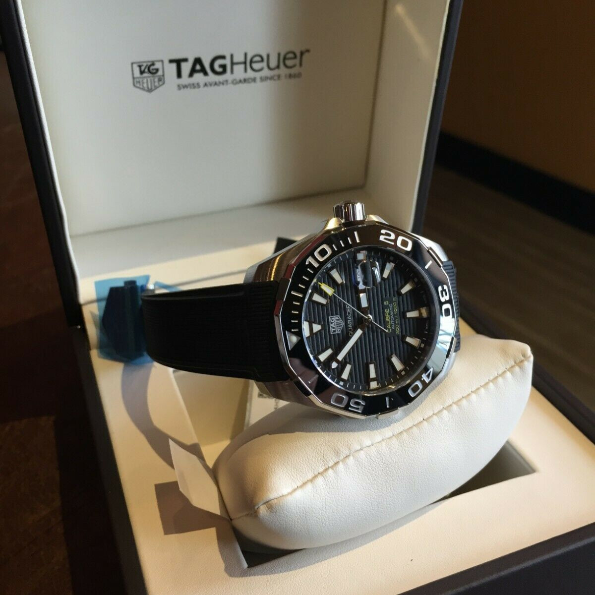 Shop Authentic Tag Heuer Aquaracer Black Dial Watch for Men - WAY201A.FT6142 - Luxxuri