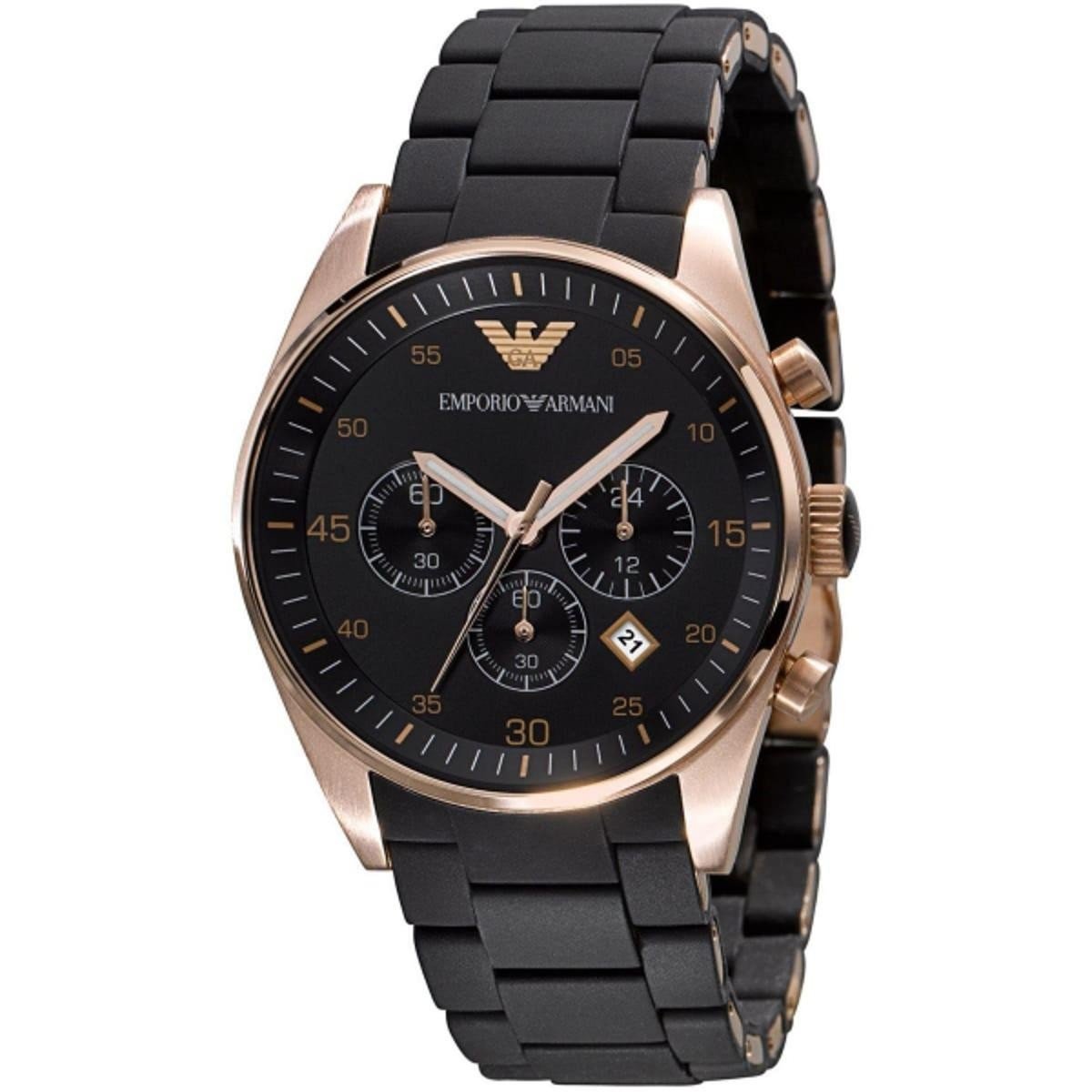 Shop Authentic Emporio Armani Sportivo Black Dial Black Steel Strap Watch For Men - AR5905 - Luxxuri