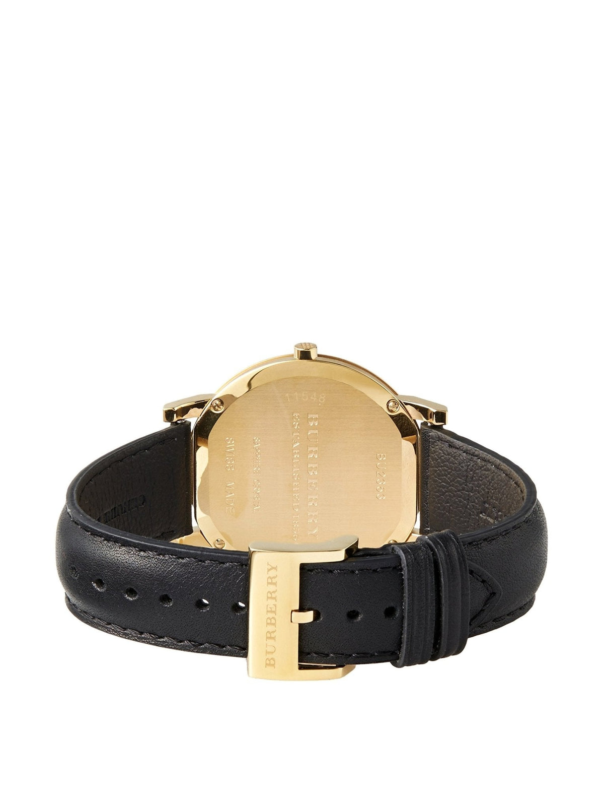 Shop Authentic Burberry The City Gold Dial Black Leather Strap Watch for Men - BU2353 - Luxxuri