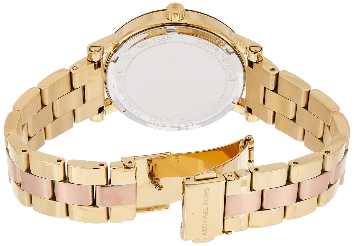 Shop Authentic Michael Kors Norie Gold Dial Two Tone Steel Strap Watch for Women - MK3586 - Luxxuri