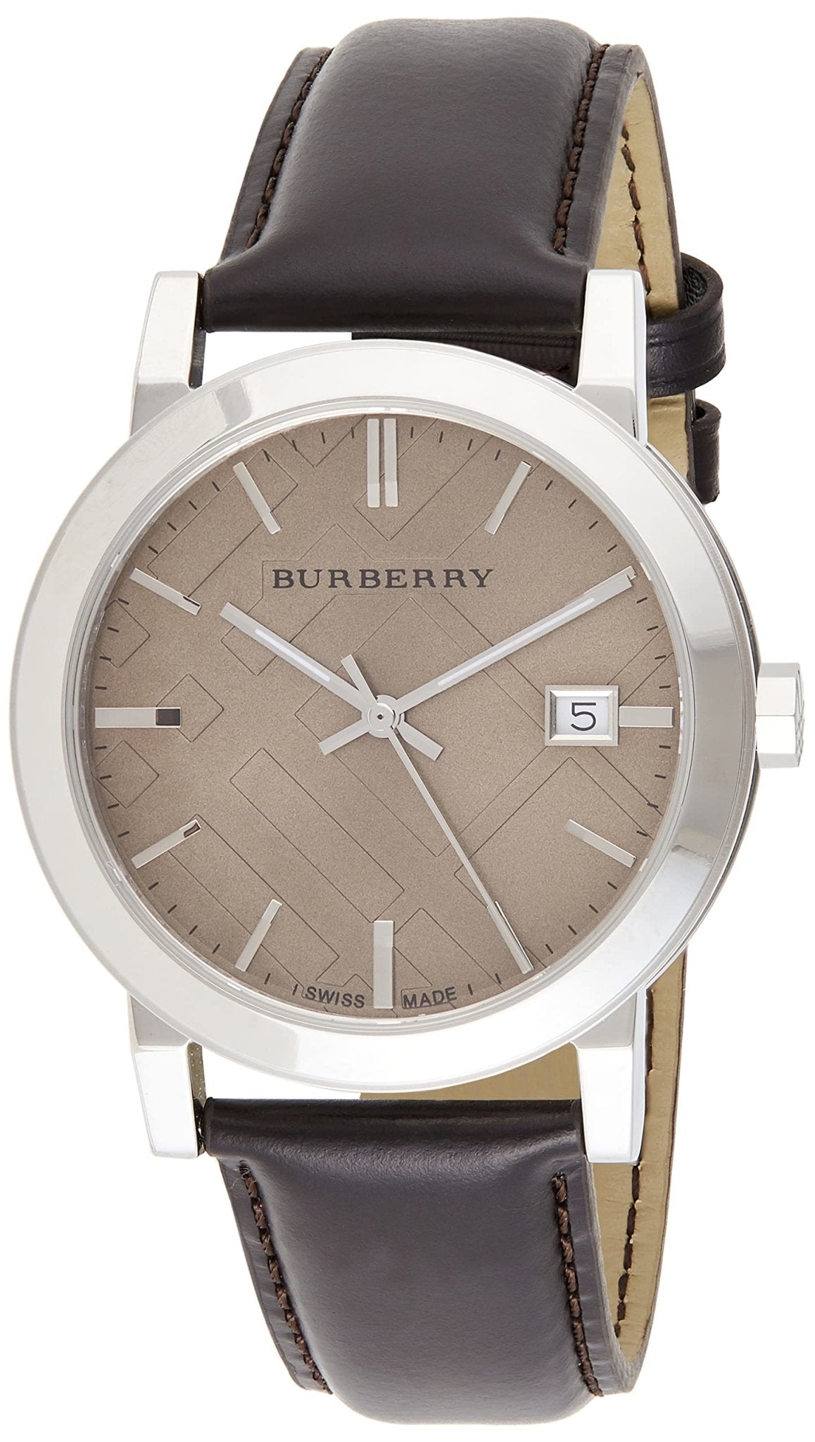 Shop Authentic Burberry The City Gold Dial Brown Leather Strap Watch for Men - BU9011 - Luxxuri