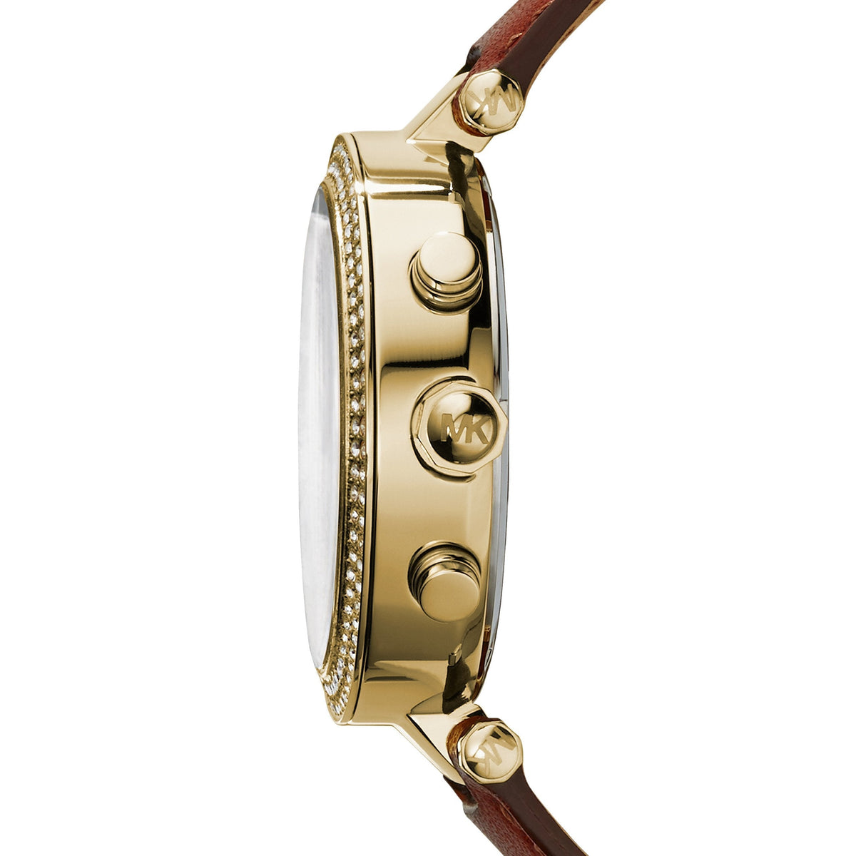 Shop Authentic Michael Kors Parker Champagne Dial Brown Leather Strap Watch for Women - MK2249 - Luxxuri
