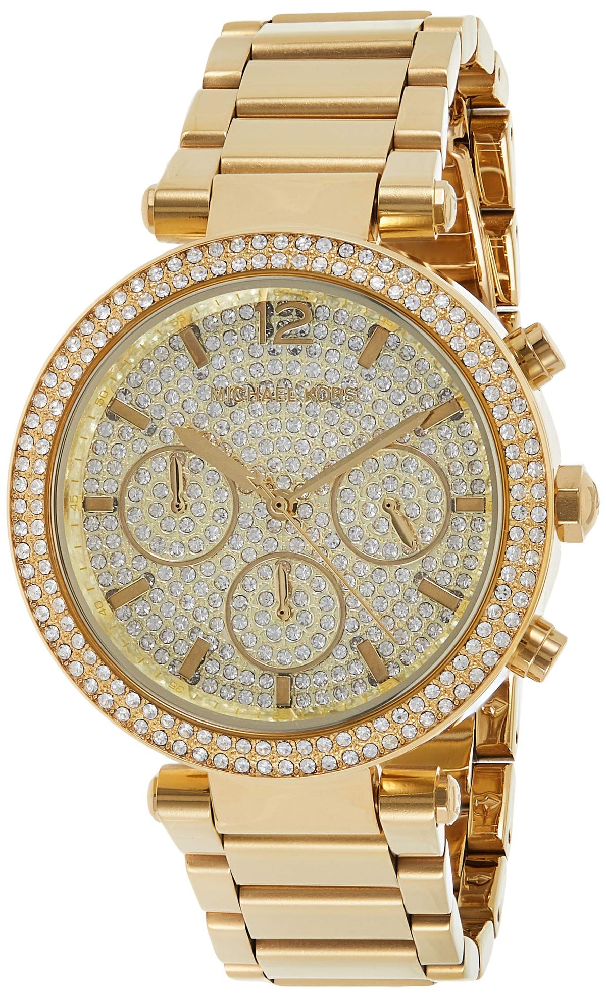 Shop Authentic Michael Kors Parker Gold Dial Gold Steel Strap Watch for Women - MK5856 - Luxxuri