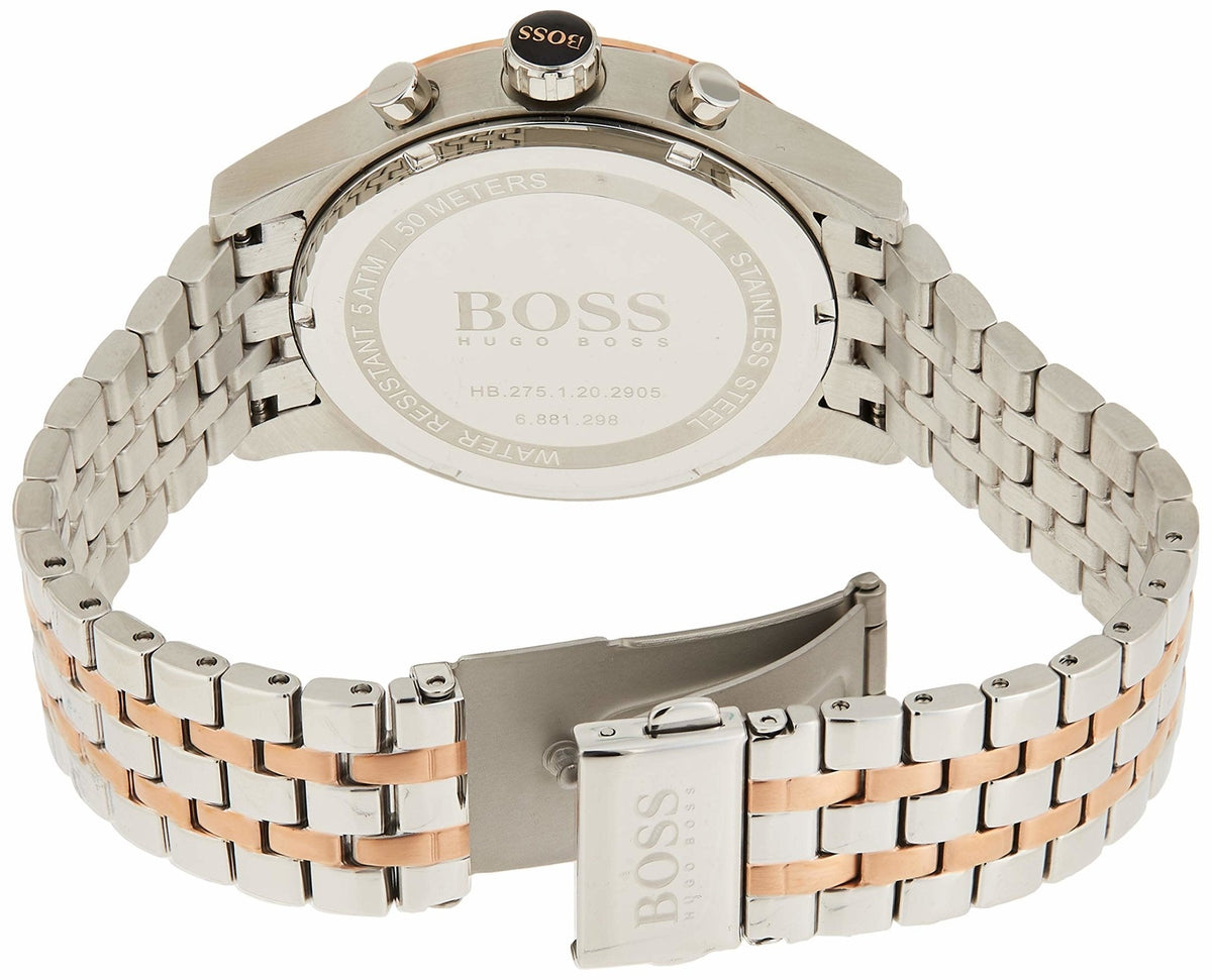 Hugo Boss Jet Chronograph Silver Dial Two Tone Steel Strap Watch for Men - 1513385