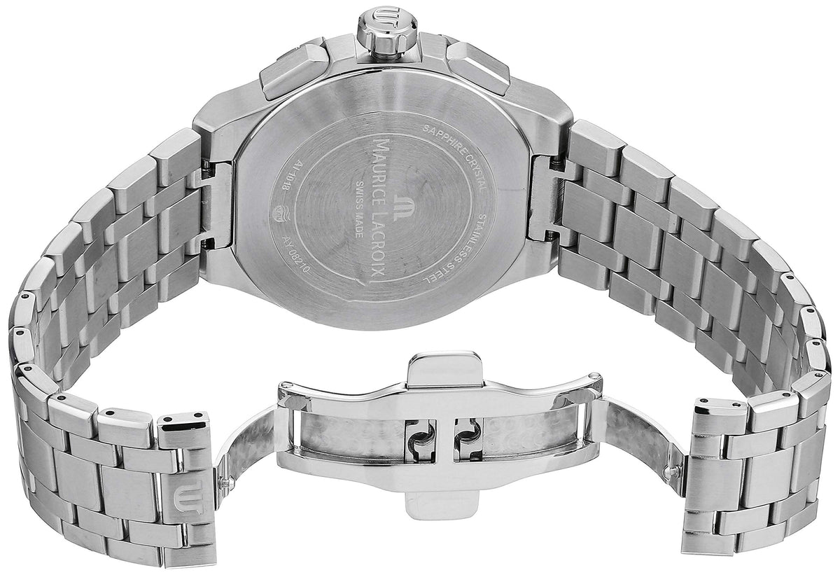 Shop Authentic Maurice Lacroix Aikon Chronograph Silver Dial Silver Steel Strap Watch for Men - AI1018-SS002-131-1 - Luxxuri