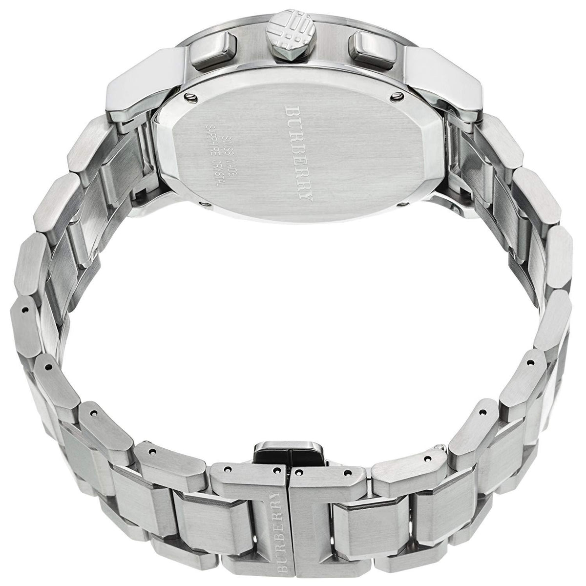 Shop Authentic Burberry The City Chronograph Silver Dial Silver Steel Strap Watch for Men - BU9350 - Luxxuri