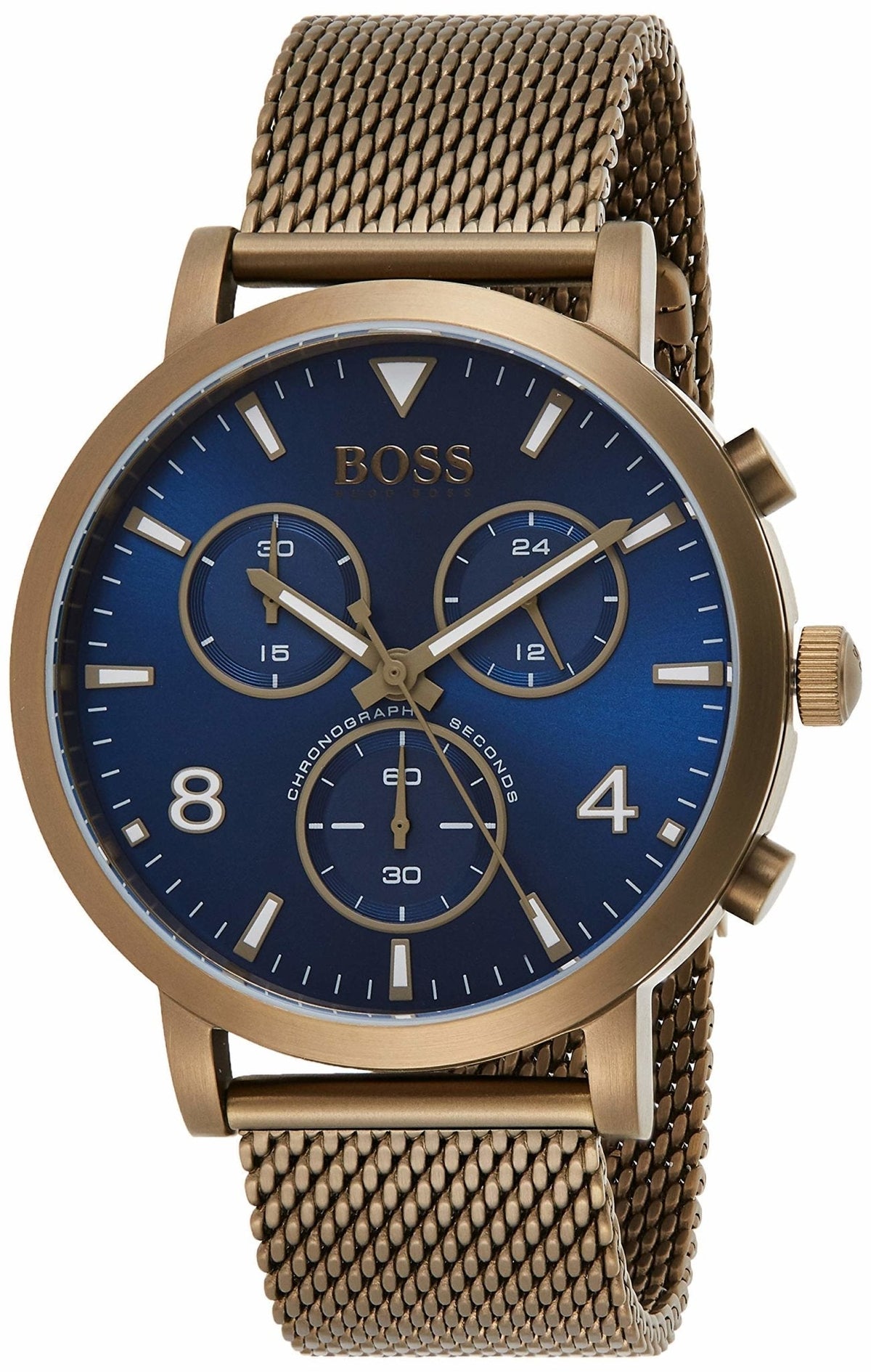 Shop Authentic Hugo Boss Spirit Blue Dial Grey Mesh Bracelet Watch for Men - 1513693 - Luxxuri