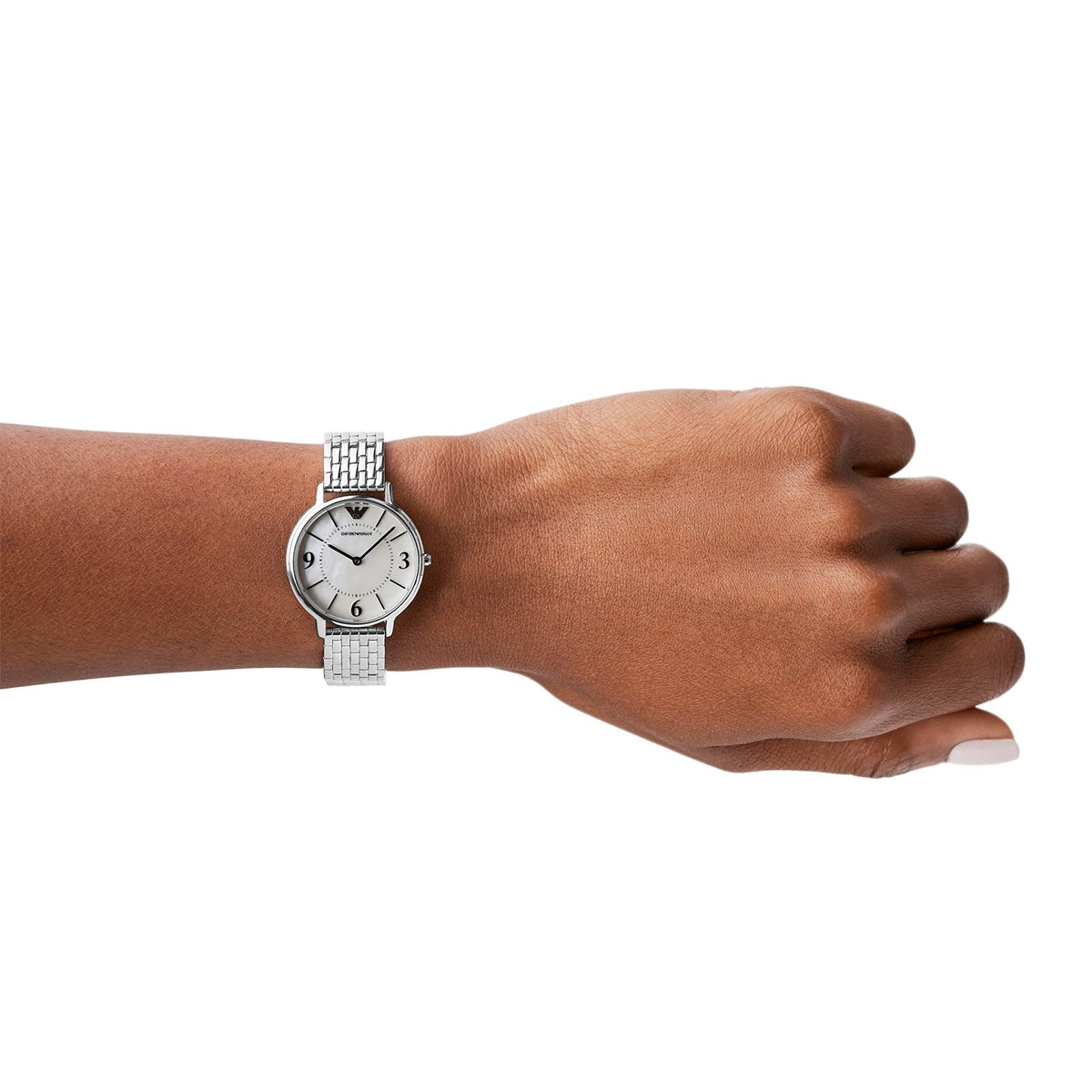 Shop Authentic Emporio Armani Kappa Mother of Pearl Dial Silver Steel Watch For Women - AR2507 - Luxxuri