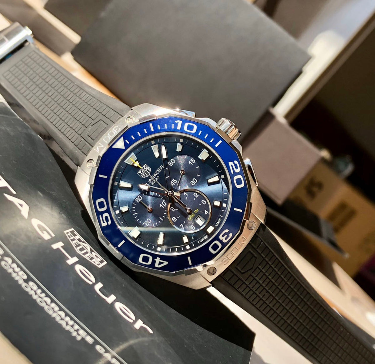 Shop Authentic Tag Heuer Aquaracer Blue Dial Watch for Men - CAY111B.FT6041 - Luxxuri