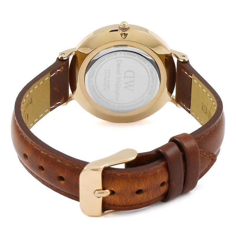 Shop Authentic Daniel Wellington Petite St Mawes Black Dial Brown Leather Strap Watch For Women - DW00100169 - Luxxuri