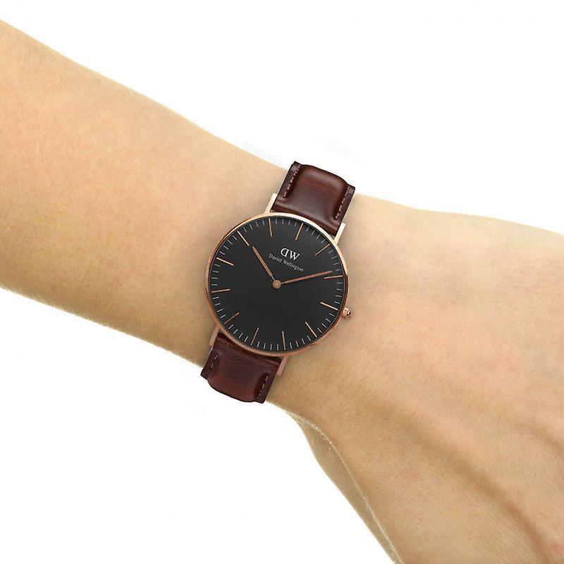 Shop Authentic Daniel Wellington Classic Bristol Black Dial Brown Leather Strap Watch for Men - DW00100137 - Luxxuri