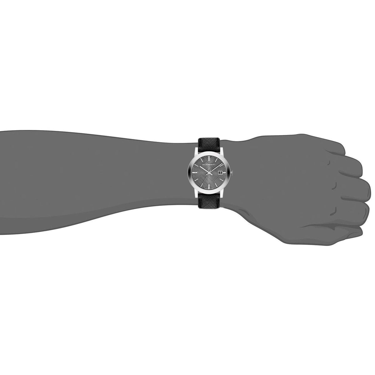 Shop Authentic Burberry The City Grey Dial Black Leather Strap Watch for Men - BU9030 - Luxxuri