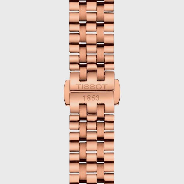 Shop Authentic Tissot T Classic Carson Premium White Dial Rose Gold Steel Strap Watch for Women - T122.207.33.031.00 - Luxxuri