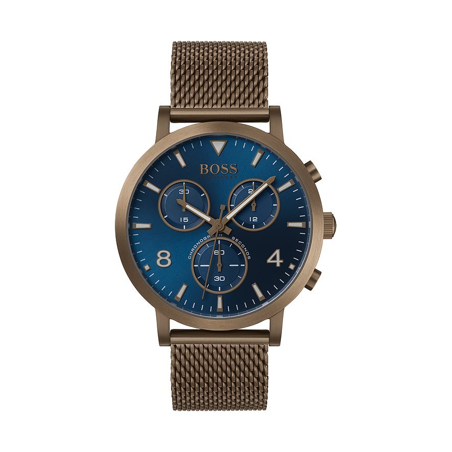 Shop Authentic Hugo Boss Spirit Blue Dial Grey Mesh Bracelet Watch for Men - 1513693 - Luxxuri