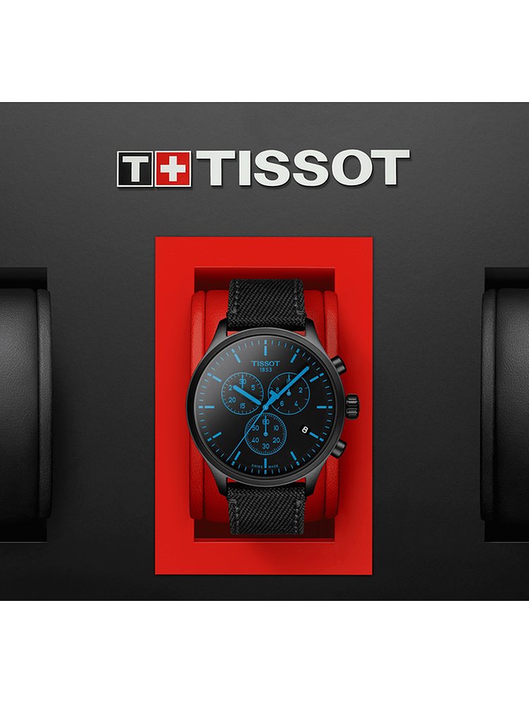 Shop Authentic Tissot Chrono XL Quartz Black Dial Black Nylon Strap Watch For Men - T116.617.37.051.00 - Luxxuri