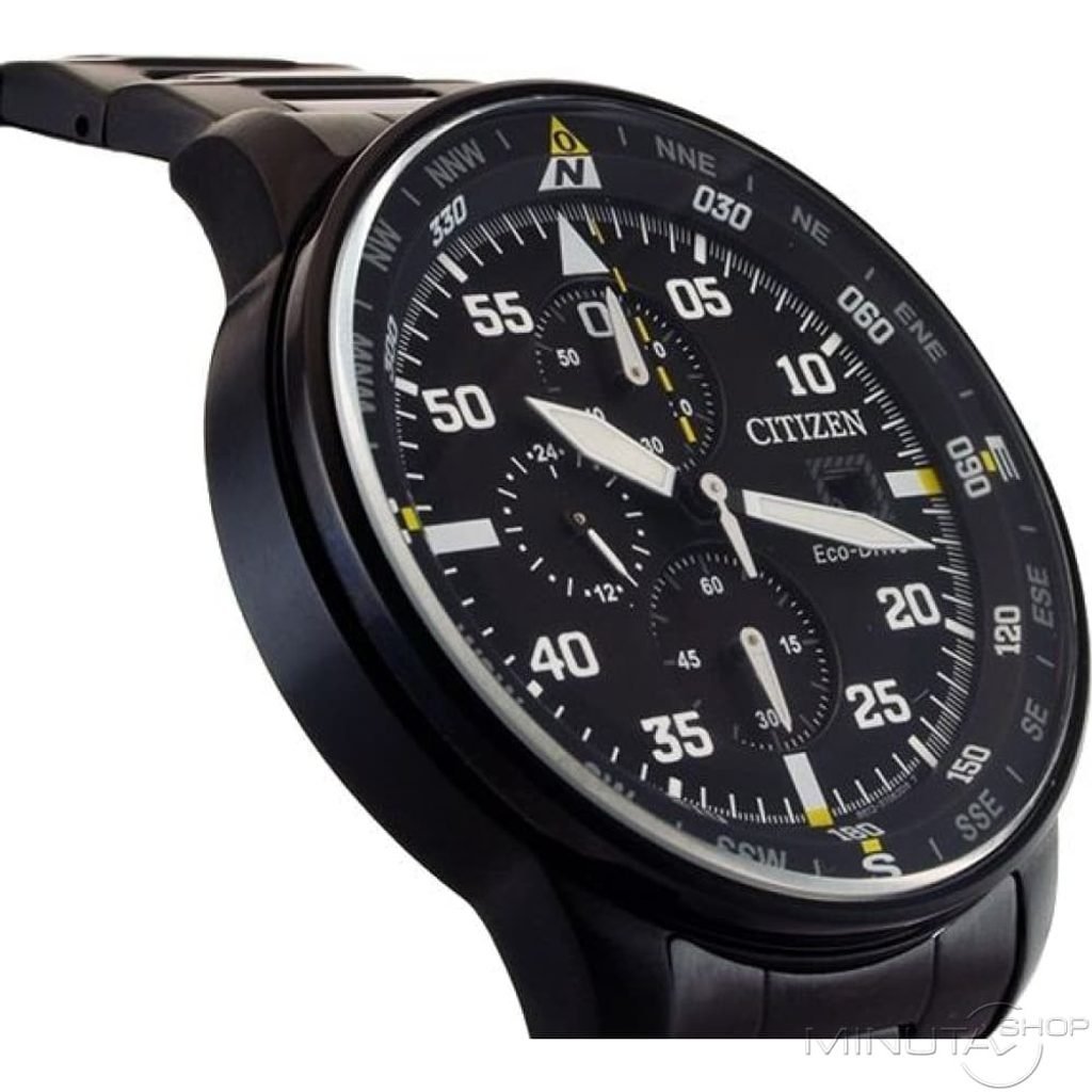 Shop Authentic Citizen Sports Eco Drive Black Dial Black Steel Strap Watch For Men - CA0695-84E - Luxxuri
