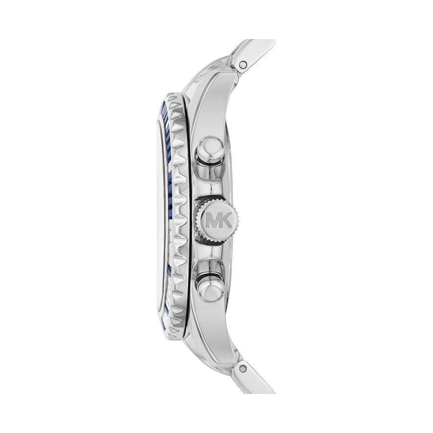 Shop Authentic Michael Kors Everest Chronograph Blue Dial Silver Steel Strap Watch For Women - MK7237 - Luxxuri