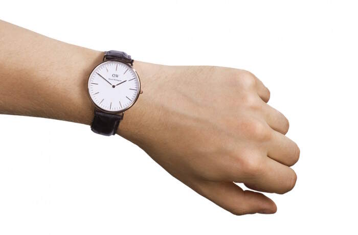 Shop Authentic Daniel Wellington Classic York White Dial Brown Leather Strap Watch For Men - DW00100011 - Luxxuri