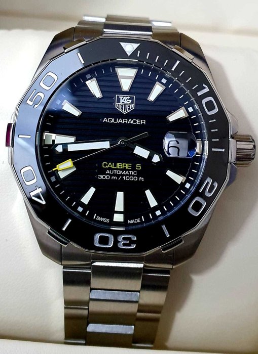 Shop Authentic Tag Heuer Aquaracer Black Dial Watch for Men - WAY211A.BA0928 - Luxxuri