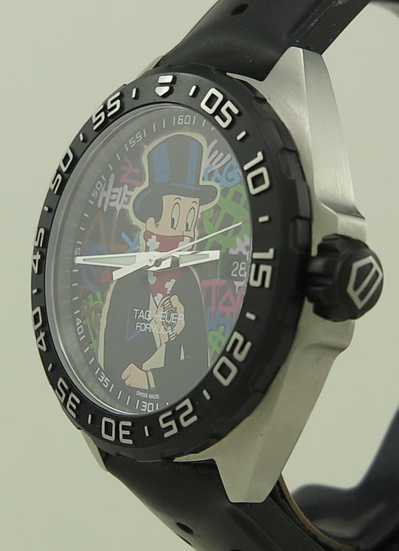 Shop Authentic Tag Heuer Formula 1 Alec Monopoly Special Edition Black Rubber Strap Watch for Men - WAZ1117.FT8023 - Luxxuri