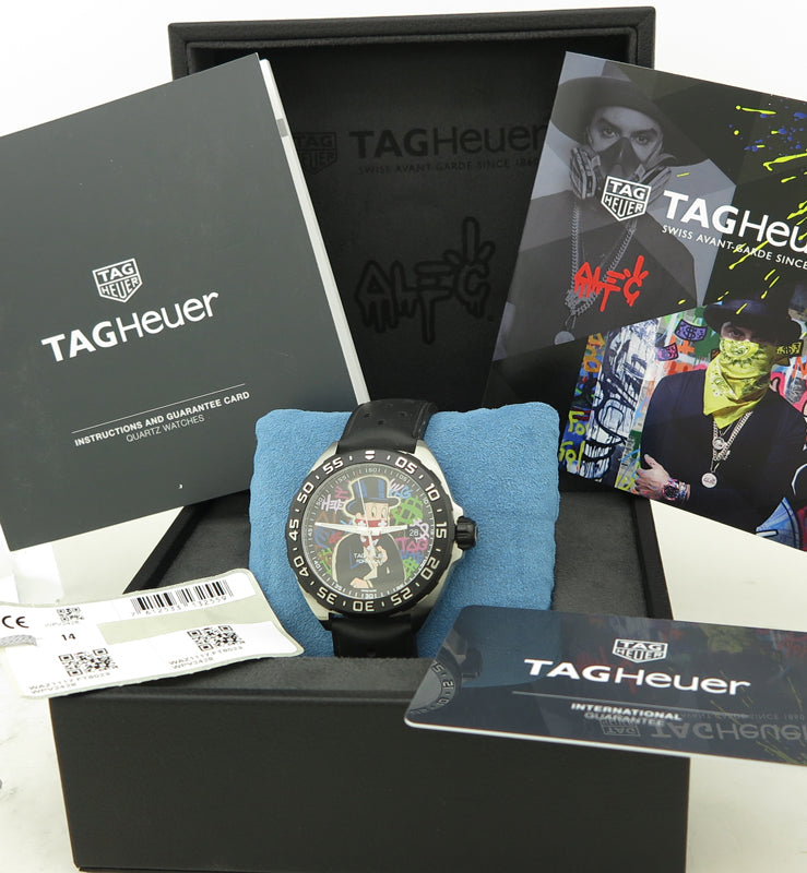 Shop Authentic Tag Heuer Formula 1 Alec Monopoly Special Edition Black Rubber Strap Watch for Men - WAZ1117.FT8023 - Luxxuri