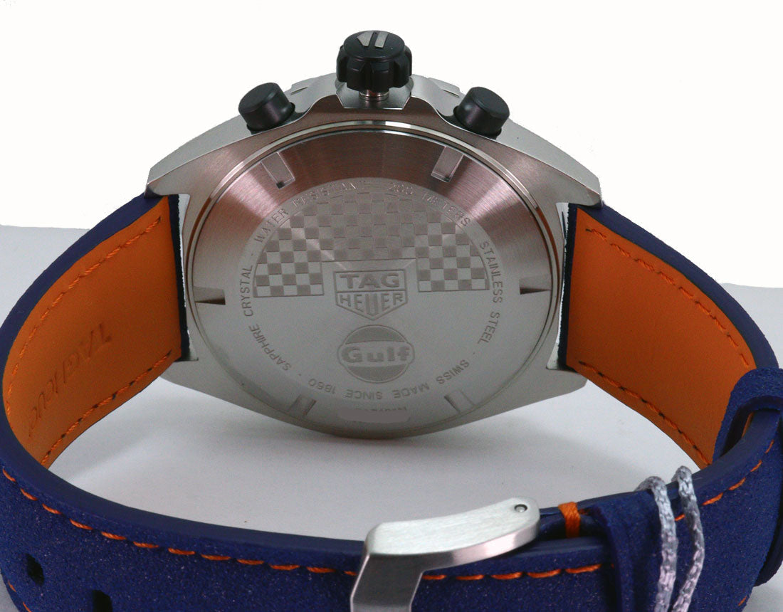 Shop Authentic Tag Heuer Formula 1 Gulf Edition Blue Dial Blue Leather Strap Watch for Men - CAZ101N.FC8243 - Luxxuri