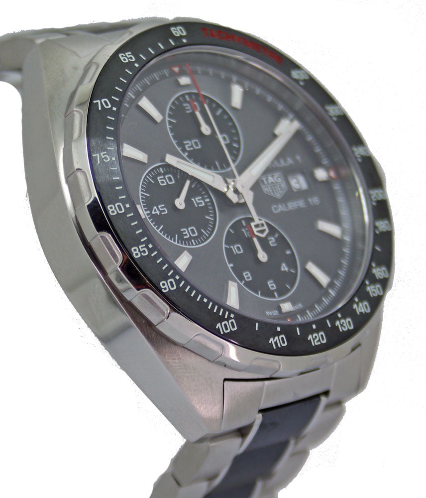 Shop Authentic Tag Heuer Formula 1 Automatic Chronograph Grey Dial Two Tone Strap Watch for Men - CAZ2012.BA0970 - Luxxuri