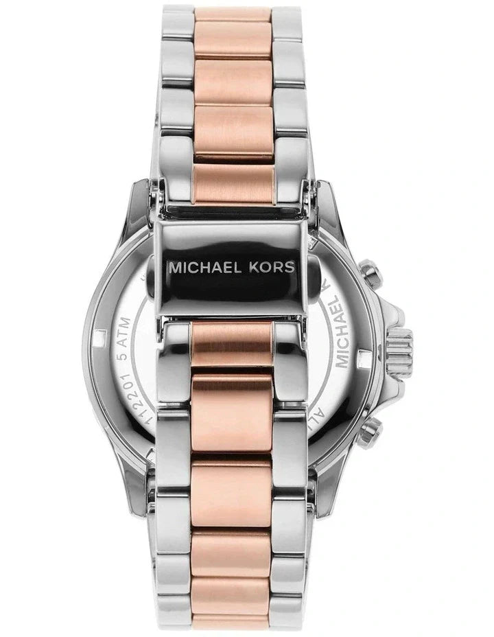 Shop Authentic Michael Kors Everest Chronograph White Dial Two Tone Steel Strap Watch For Women - MK7214 - Luxxuri
