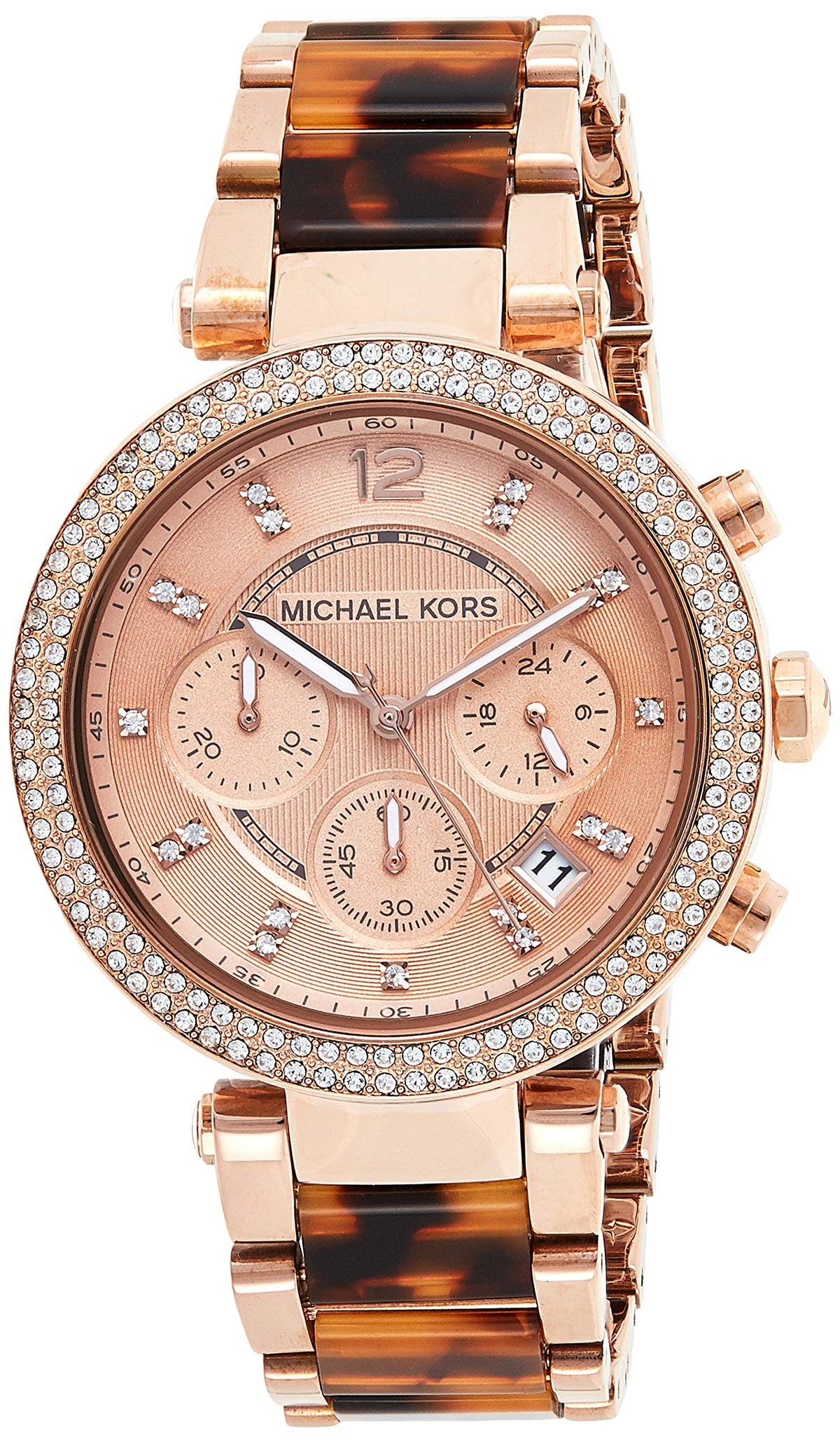 Shop Authentic Michael Kors Parker Rose Gold Dial Two Tone Steel Strap Watch for Women - MK5538 - Luxxuri