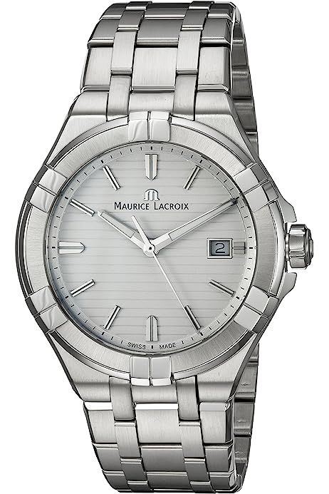 Shop Authentic Maurice Lacroix Aikon Date White Dial Silver Steel Strap Watch for Men - AI1008-SS002-131-1 - Luxxuri
