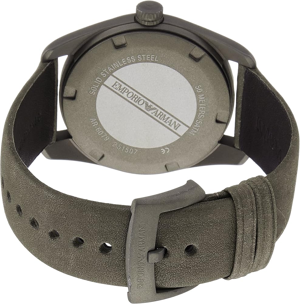 Shop Authentic Emporio Armani Sportivo Quartz Silver Dial Brown Leather Strap Watch For Men - AR6079 - Luxxuri