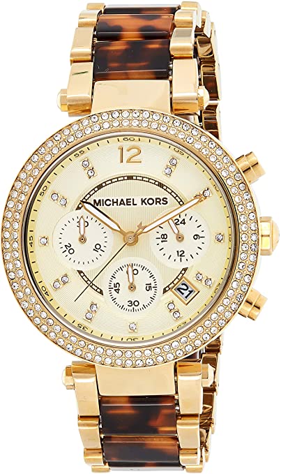 Shop Authentic Michael Kors Parker Gold Dial Two Tone Steel Strap Watch for Women - MK5688 - Luxxuri
