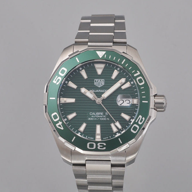 Shop Authentic Tag Heuer Aquaracer Green Dial Watch for Men - WAY201S.BA0927 - Luxxuri