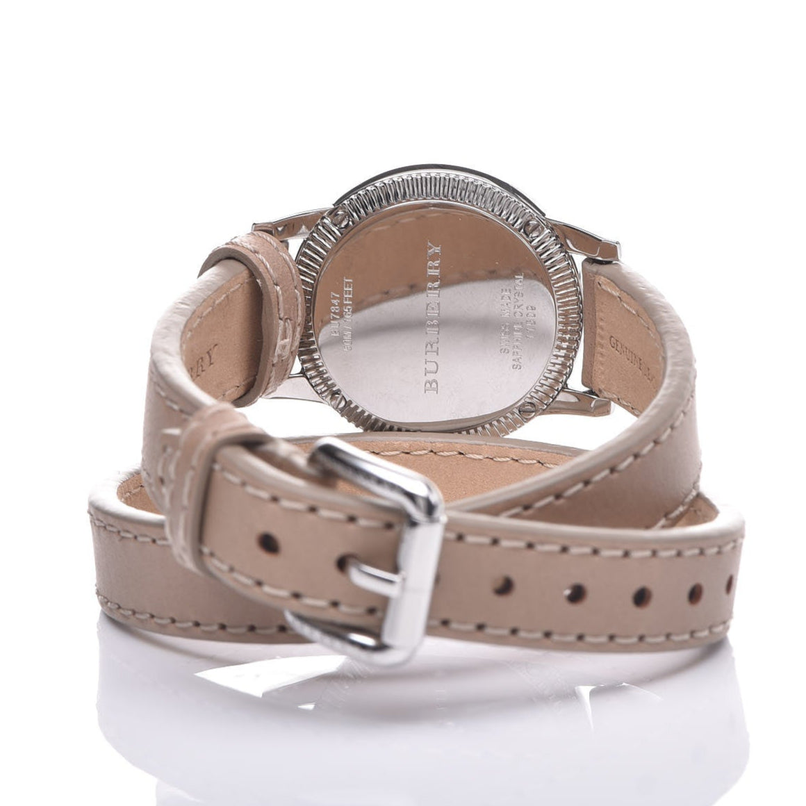 Shop Authentic Burberry Utilitarian White Dial Pink Leather Strap Watch for Women - BU7847 - Luxxuri