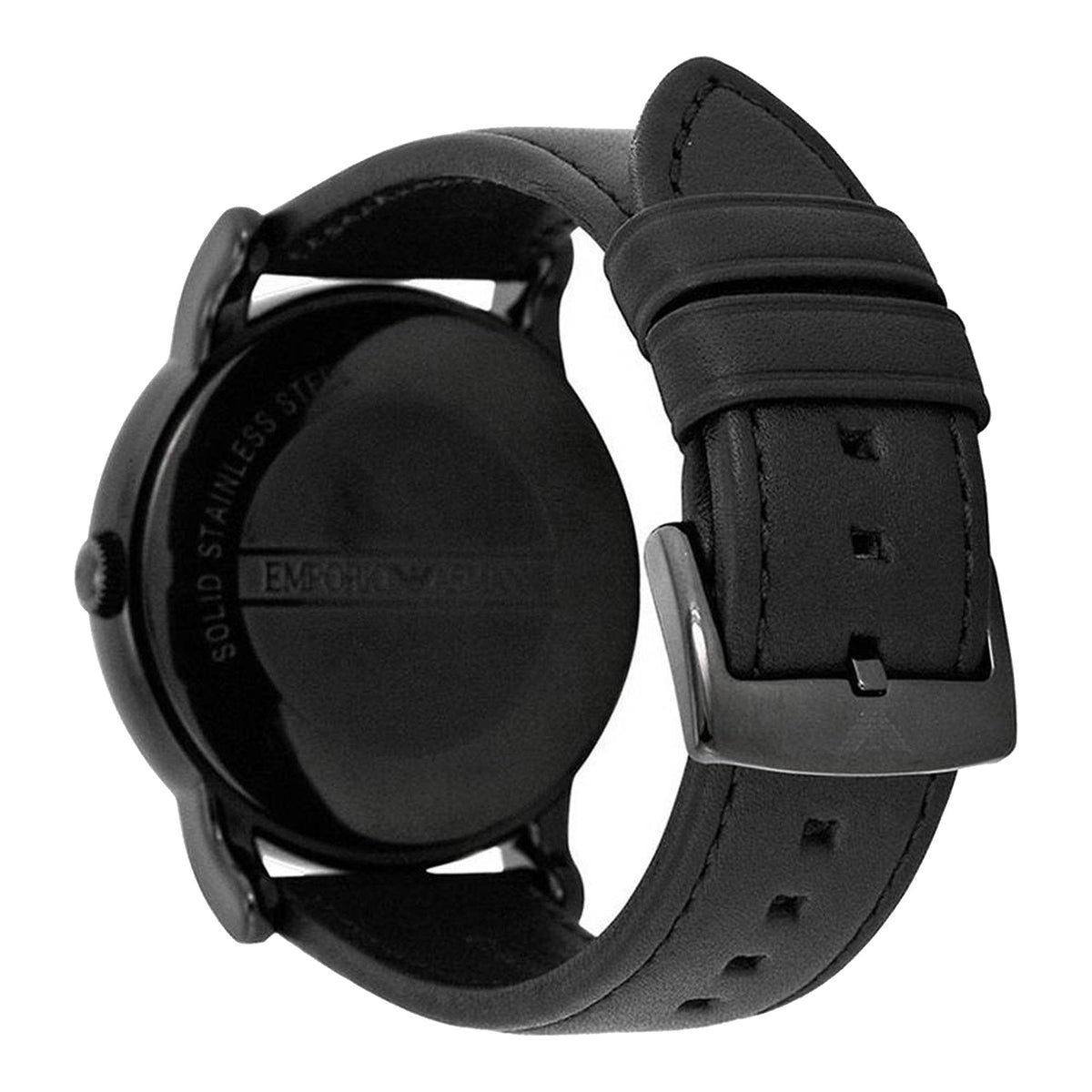 Shop Authentic Emporio Armani Classic Black Dial Black Leather Strap Watch For Men - AR1732 - Luxxuri