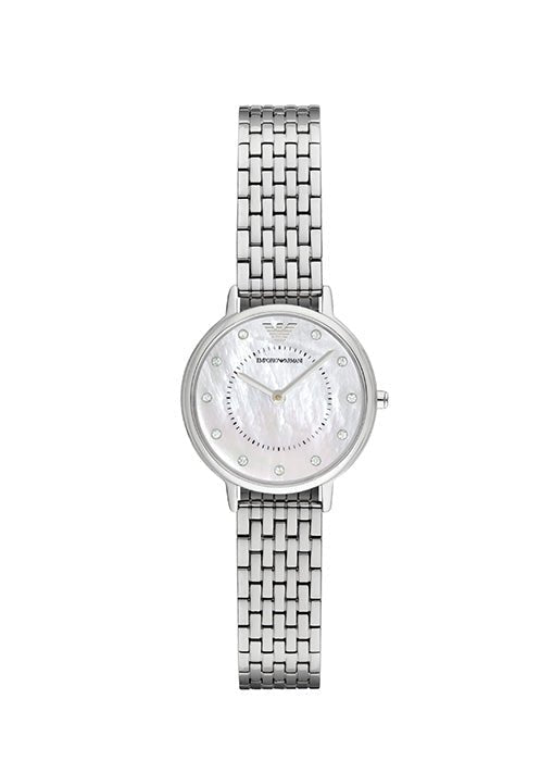 Shop Authentic Emporio Armani Kappa Mother of Pearl Dial Silver Mesh Bracelet Watch For Women - AR2511 - Luxxuri