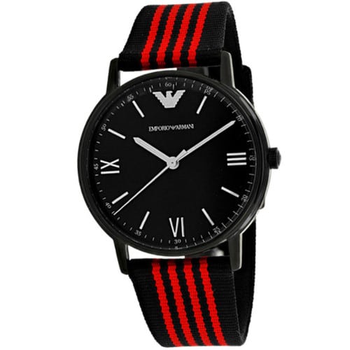 Shop Authentic Emporio Armani Kappa Black Dial Two Tone NATO Strap Watch For Men - AR11015 - Luxxuri