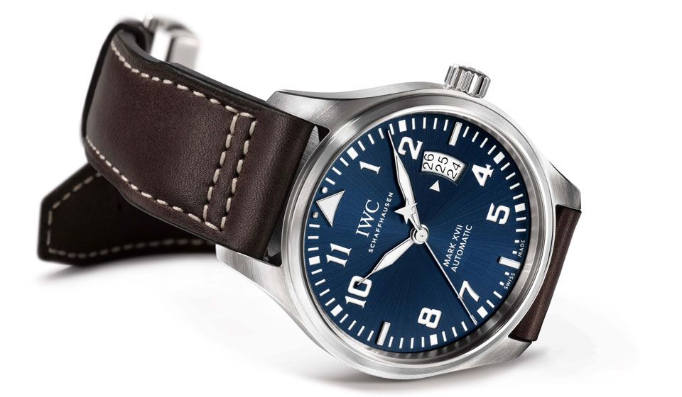 Shop Authentic IWC Pilots Watch Mark XVII Edition Le Petit Prince Blue Dial Brown Leather Strap Watch for Men - IW326506 - Luxxuri