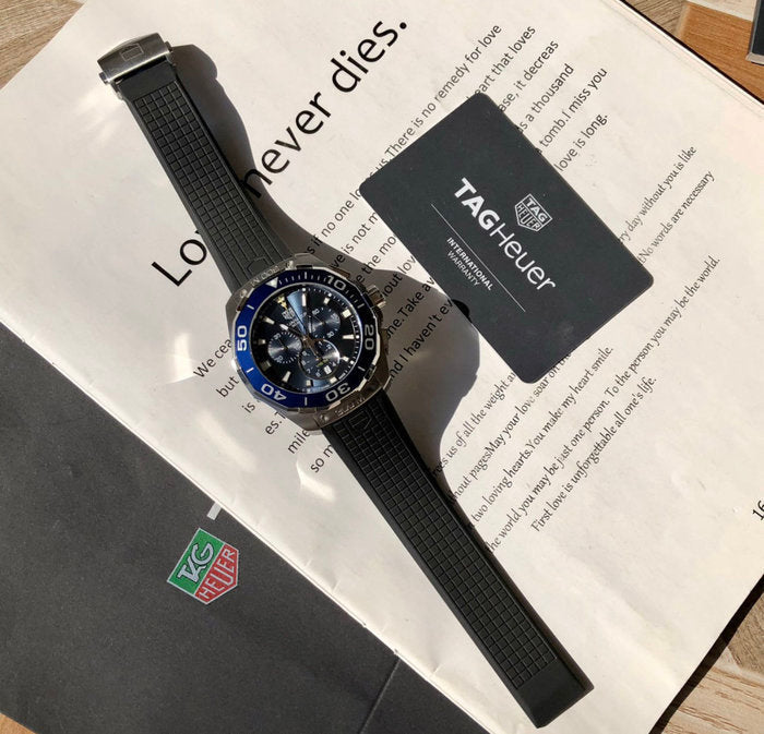 Shop Authentic Tag Heuer Aquaracer Blue Dial Watch for Men - CAY111B.FT6041 - Luxxuri